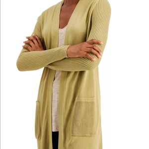 INC International Concepts Ribbed Duster Cardigan